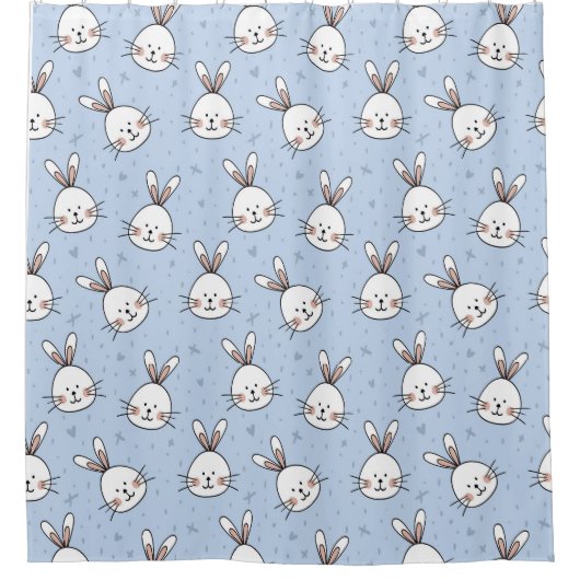 Cute Rabbit Douchegordijn (Voorkant)