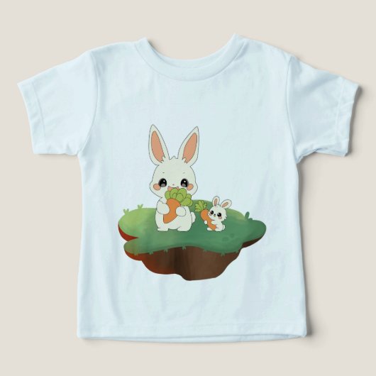 Cute Rabbit Duo with Carrots (Design voorkant)