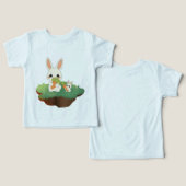 Cute Rabbit Duo with Carrots (Ontwerp Voorkant & Achterkant)