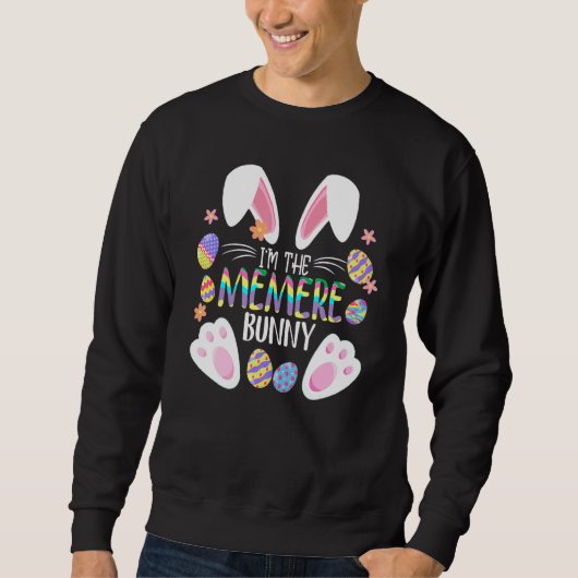 Cute Rabbit Ears Ik ben de Memere Bunny Matching E Trui (Voorkant)
