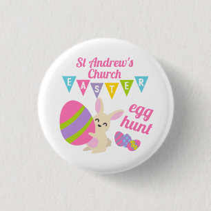 Cute Rabbit Easter Egg Hunt Ronde Button 3,2 Cm