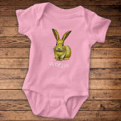 Cute Rabbit en Custom Name Romper