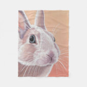 Cute Rabbit Fleece Deken (Voorkant)
