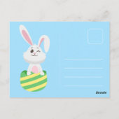 Cute Rabbit Happy Easter Briefkaart (Achterkant)