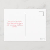 Cute Rabbit Holding Blue Pink Easter Eggs Holiday Briefkaart (Achterkant)