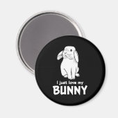 Cute Rabbit Ik hou gewoon van mijn Bunny Magneet (Voorkant / Achterkant)