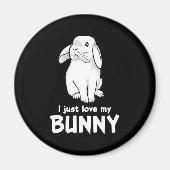 Cute Rabbit Ik hou gewoon van mijn Bunny Magneet (Voorkant)