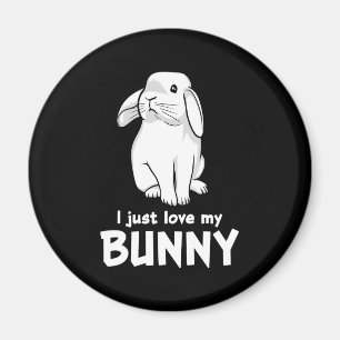 Cute Rabbit Ik hou gewoon van mijn Bunny Magneet