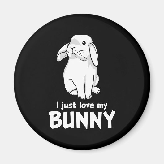 Cute Rabbit Ik hou gewoon van mijn Bunny Magneet (Voorkant)