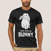 Cute Rabbit Ik hou gewoon van mijn Bunny T-shirt (Voorkant)