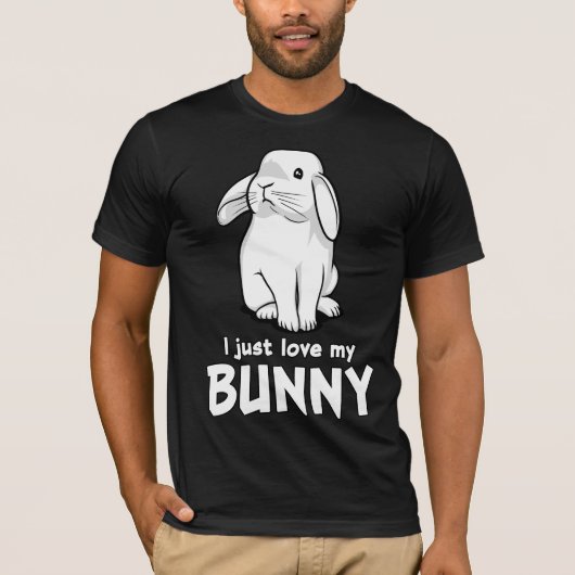 Cute Rabbit Ik hou gewoon van mijn Bunny T-shirt (Voorkant)