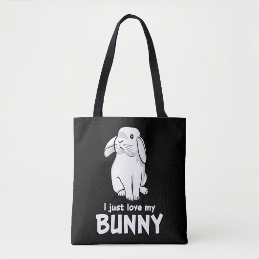 Cute Rabbit Ik hou gewoon van mijn Bunny Tote Bag (Voorkant)
