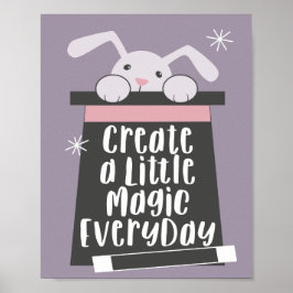 Cute Rabbit Inspirerend Quote Girls Nursery Room Poster
