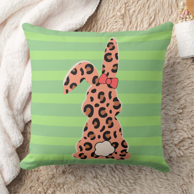 Cute Rabbit Leopard Kussen (Deken)