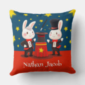 Cute Rabbit Magicians on Stage Magical Kussen (Achterkant)