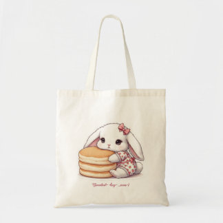 Cute Rabbit & Pancake - Adorable Breakfast Sweet Tote Bag