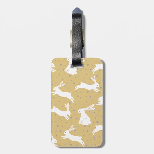 Cute Rabbit Pattern Design - Bagagelabel (Achterkant verticaal)