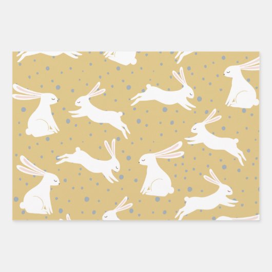 Cute Rabbit Pattern Design Inpakpapier Vel (Voorkant)