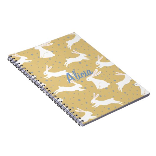 Cute Rabbit Pattern Design - Notitieboek (Rechterzijde)