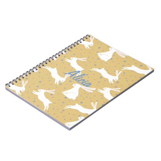 Cute Rabbit Pattern Design - Notitieboek (Linkerzijde)