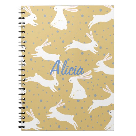 Cute Rabbit Pattern Design - Notitieboek (Voorkant)