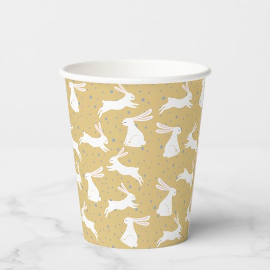 Cute Rabbit Pattern Design Papieren Bekers (Achterkant)
