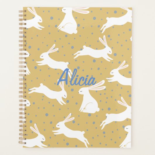 Cute Rabbit Pattern Design - Planner (Voorkant)