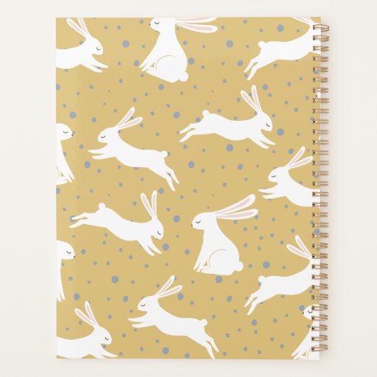 Cute Rabbit Pattern Design - Planner (Achterkant)