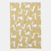 Cute Rabbit Pattern Design Theedoek (Verticaal)
