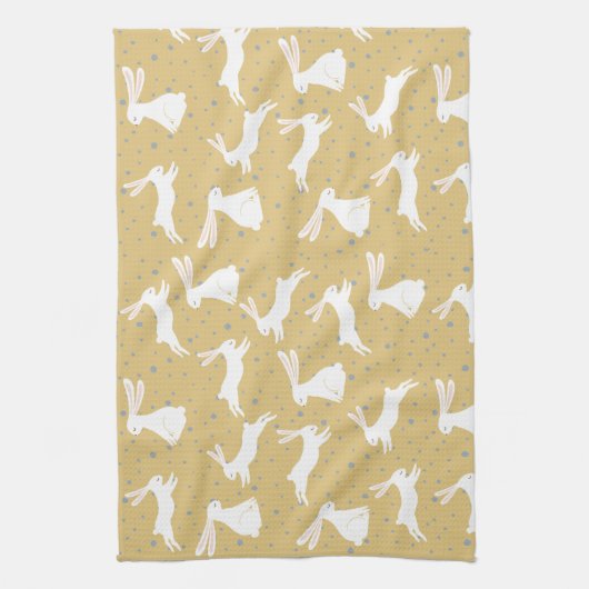 Cute Rabbit Pattern Design Theedoek (Verticaal)
