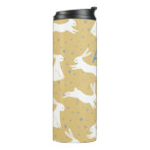 Cute Rabbit Pattern Design -  Thermosbeker (Gedraaid links)