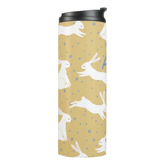 Cute Rabbit Pattern Design - Thermosbeker (Gedraaid links)