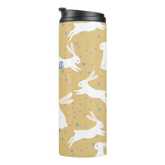 Cute Rabbit Pattern Design - Thermosbeker (Geroteerd rechts)