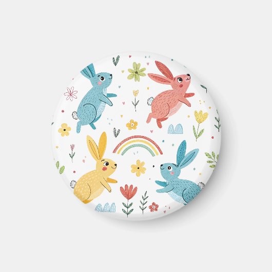 Cute Rabbit Pattern Magneet (Voorkant)