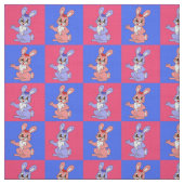 Cute Rabbit Pattern Stof (Swatch)