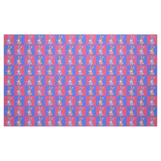 Cute Rabbit Pattern Stof (Fat Quarter)