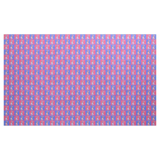 Cute Rabbit Pattern Stof (Yard (91,4 cm))