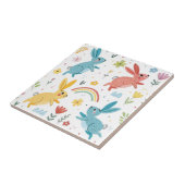 Cute Rabbit Pattern Tegeltje (Zijkant)