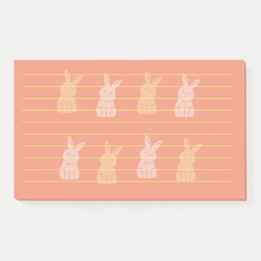 Cute Rabbit Post-it® Notes (Voorkant)