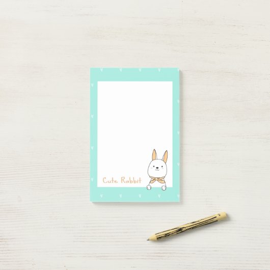 Cute Rabbit Post-it Notes (Op bureau)