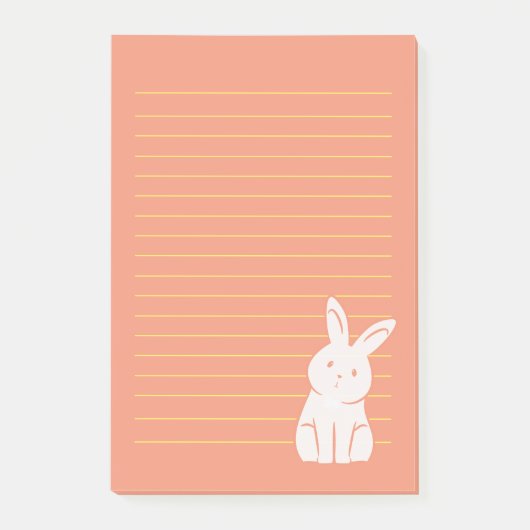Cute Rabbit Post-it® Notes (Voorkant)