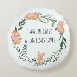 Cute Rabbit Rond Kussen