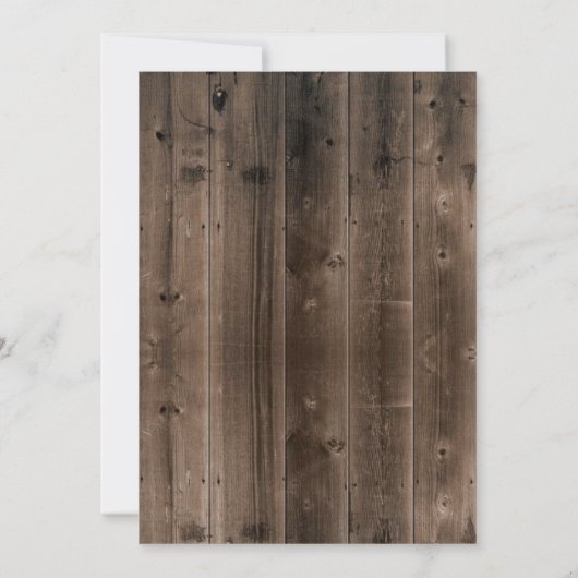 Cute Rabbit Rustic Winter Forest Baby shower Kaart (Achterkant)