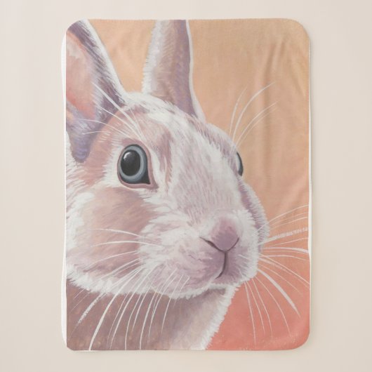 Cute Rabbit Sherpa Deken (Voorkant)