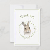 Cute Rabbit Simple Bedankt Card (Voorkant)