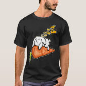 Cute Rabbit Sleeping On A Carrot On Easter T-shirt (Voorkant)