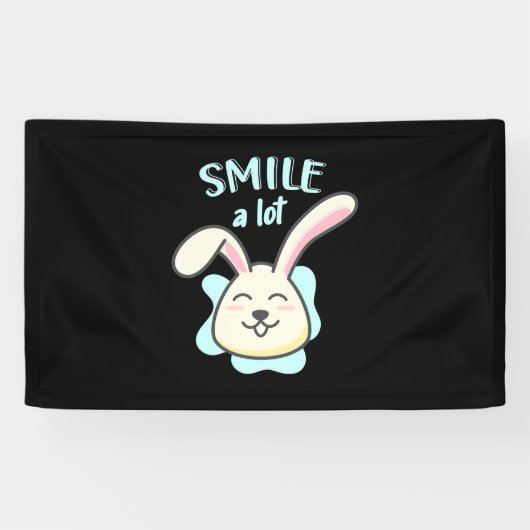 Cute Rabbit Smile A Lot Spandoek (Horizontaal)