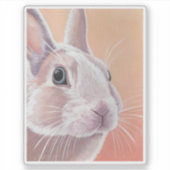 Cute Rabbit Sticker (Voorkant)