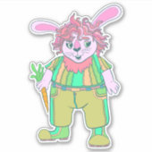 Cute Rabbit Sticker (Voorkant)