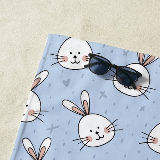 Cute Rabbit Strandlaken (In situ)